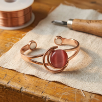 Pink Copper Sphere Bracelet