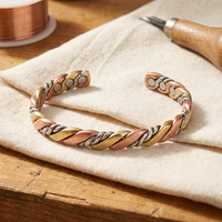 Pure Copper Braided Magnetic Cuff Bracelet