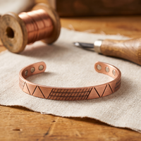 Pure Copper Geometric Magnetic Bracelet