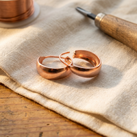 Pure Copper Hoop Earrings