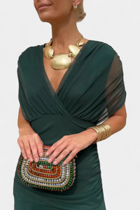 Jinky | V-Neck Floral Maxi Dress