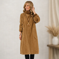 Jennie | Cozy Turtleneck Midi Dress