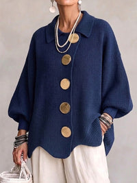 Adeline | Oversized Chunky Knit Button Cardigan
