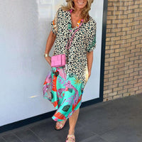 Mila | V-Neck Printed Loose Dress