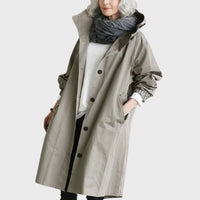 Amelia | Women's Hooded Waterproof Relaxed-Fit Long Trench Coat