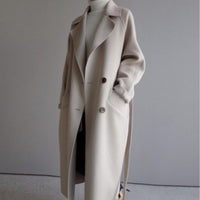 Layla | Women's Long Double-Breasted Cashmere Blend Coat