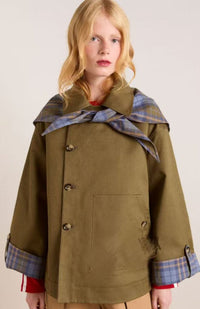 Eleanor | Women's Oversized Double-Breasted Plaid-Lined Trench Coat