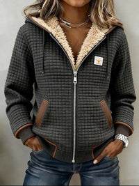 Josephine | Sherpa-Lined Quilted Hooded Jacket